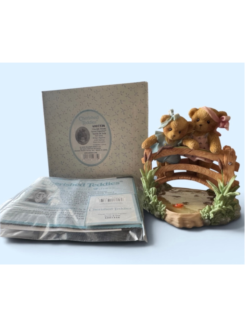 Cherished Teddies Sandy & Teia Bridge Figurine Signing Event Exclusive 4007334